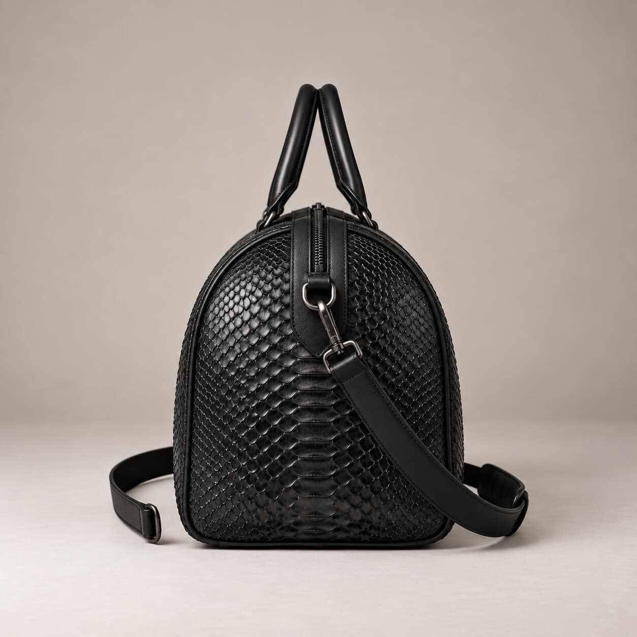 The Dom Bag in Black, side view
