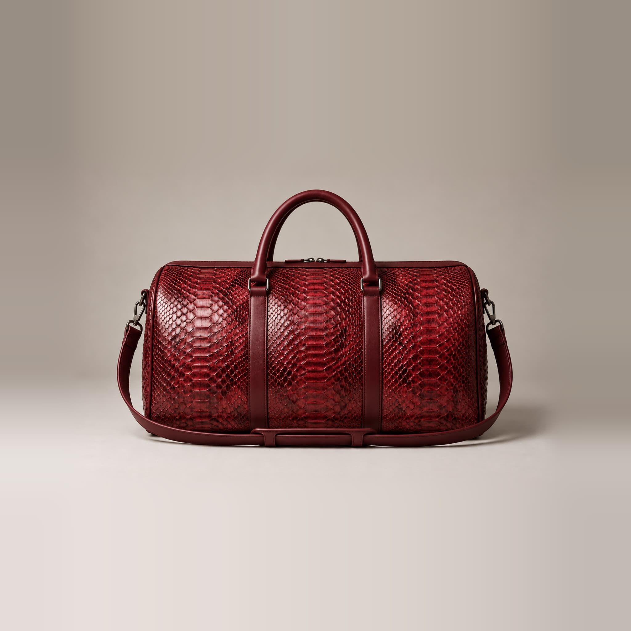 The Dom Bag in Burgundy, front view