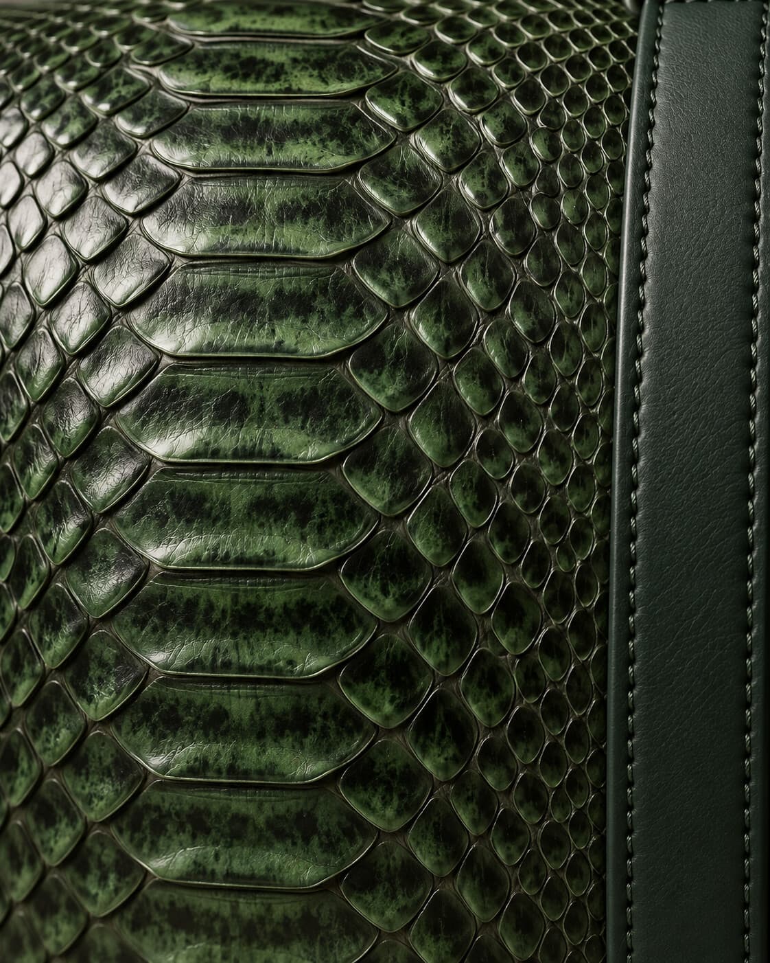 Forest Green python skin