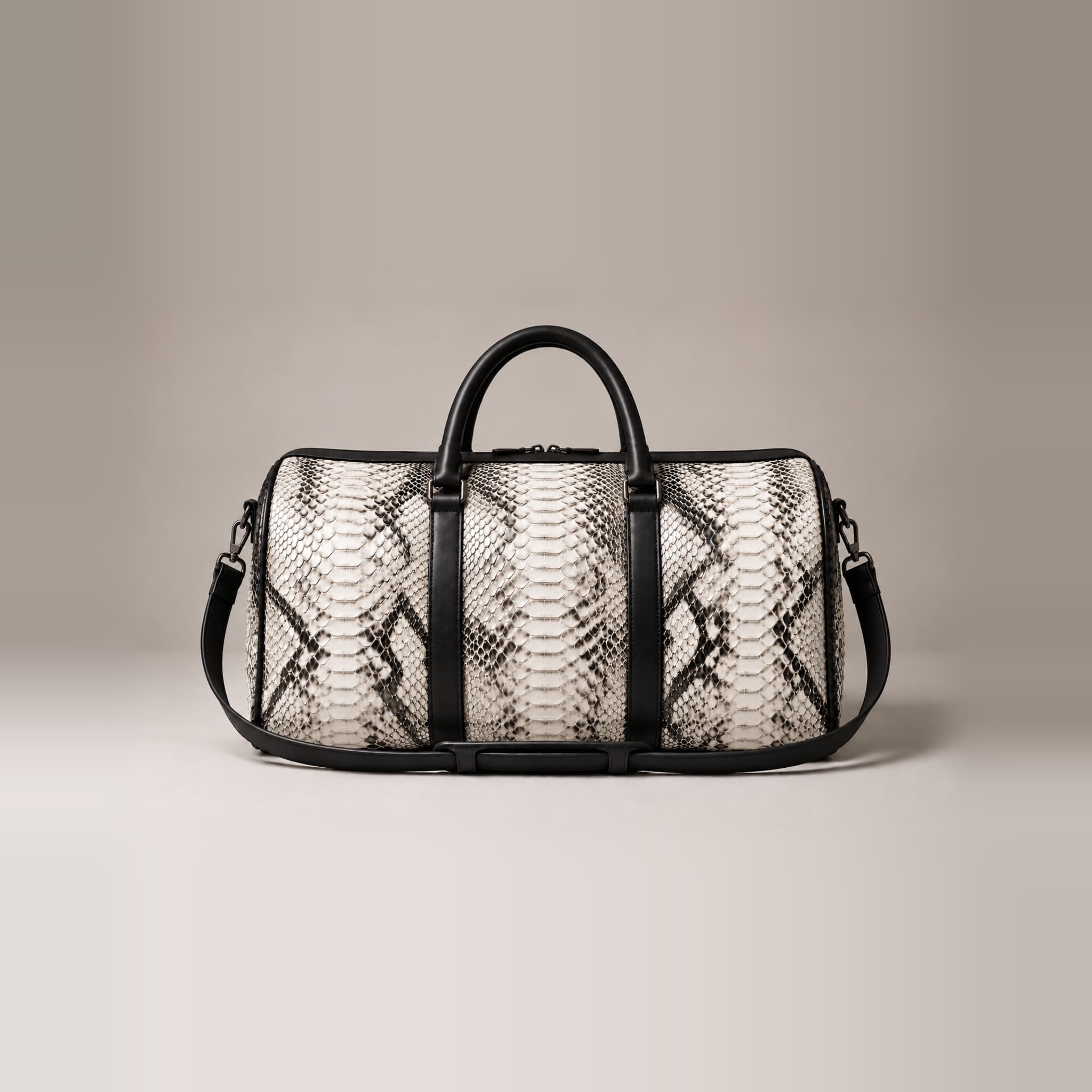 The Dom Bag in Himalayan Black, front view